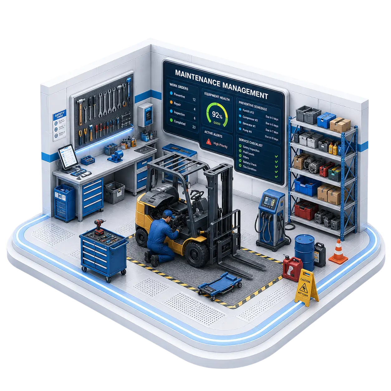 Maintenance workflow dashboard